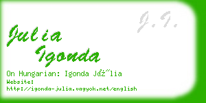 julia igonda business card